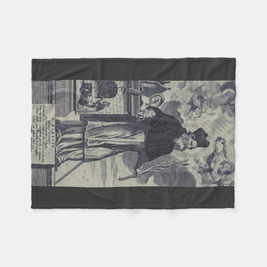 Sint Albinus van Angers Fleece Deken (Voorkant (Horizontaal))