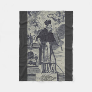 Sint-Albinus van Angers Premium Bisschop van Barmh Fleece Deken