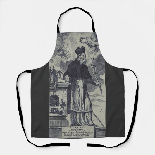 Sint-Albinus van Angers Premium Bisschop van Barmh Schort (Voorkant)