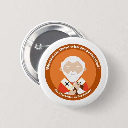 Sint-Alexander van Jerusalem Ronde Button 5,7 Cm (Voorkant /achterkant)