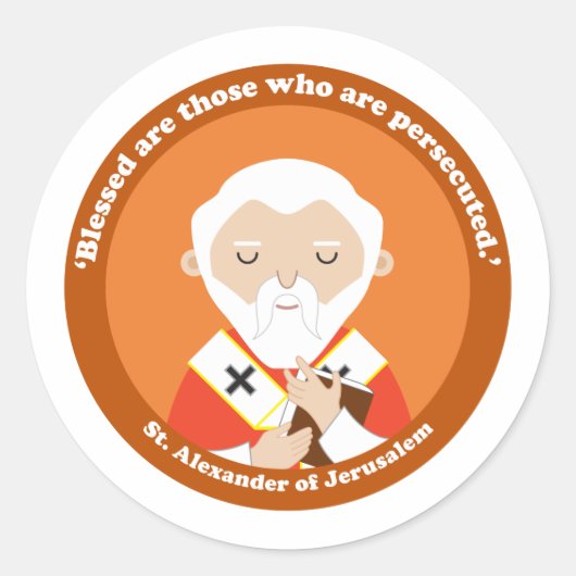 Sint-Alexander van Jerusalem Ronde Sticker (Voorkant)