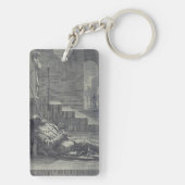 Sint Alexius van Rome Heilige Ootmoed Kunst Sleutelhanger (achterkant)