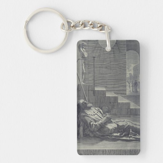 Sint Alexius van Rome Heilige Ootmoed Kunst Sleutelhanger (Voorkant)
