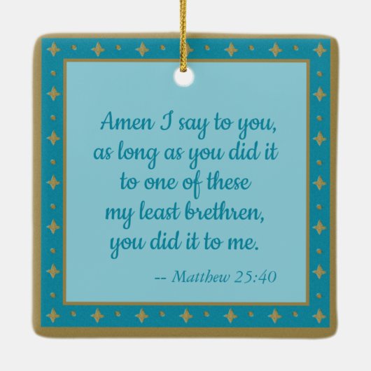 Sint-Aloysius & Plague Victim (M 006) Keramisch Ornament (Achterkant)