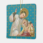 Sint-Aloysius & Plague Victim (M 006) Keramisch Ornament (Links)