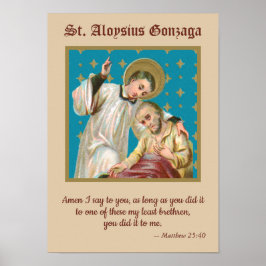 Sint-Aloysius & Plague Victim (M 006) Poster
