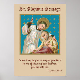 Sint-Aloysius & Plague Victim (M 006) Poster