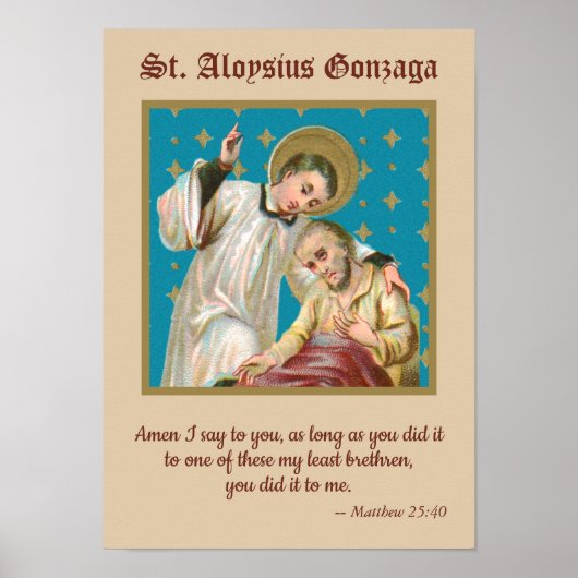 Sint-Aloysius & Plague Victim (M 006) Poster (Voorkant)