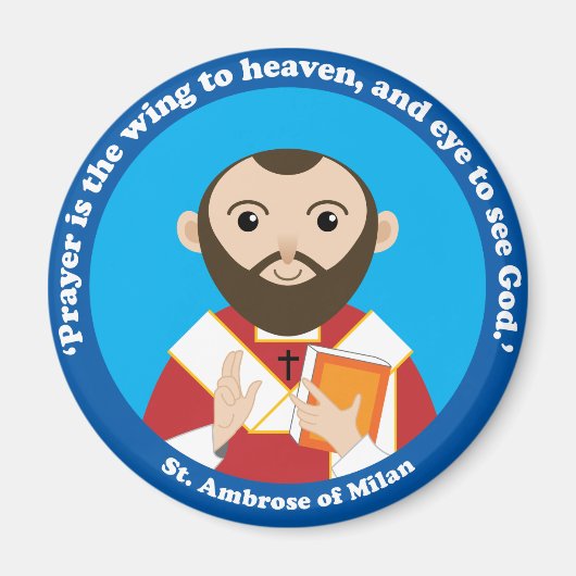 Sint-Ambrose van Milaan Magneet (Voorkant)