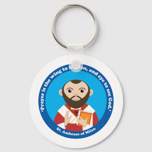 Sint-Ambrose van Milaan Sleutelhanger (Voorkant)