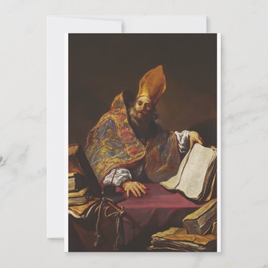 Sint Ambrosius Vader van de Katholieke Kerk Kaart (Voorkant)