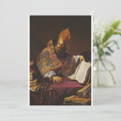 Sint Ambrosius Vader van de Katholieke Kerk Kaart (Staand voorkant)