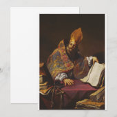 Sint Ambrosius Vader van de Katholieke Kerk Kaart (Voorkant / Achterkant)