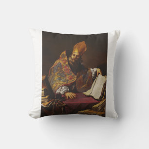Sint Ambrosius Vader van de Katholieke Kerk Kussen