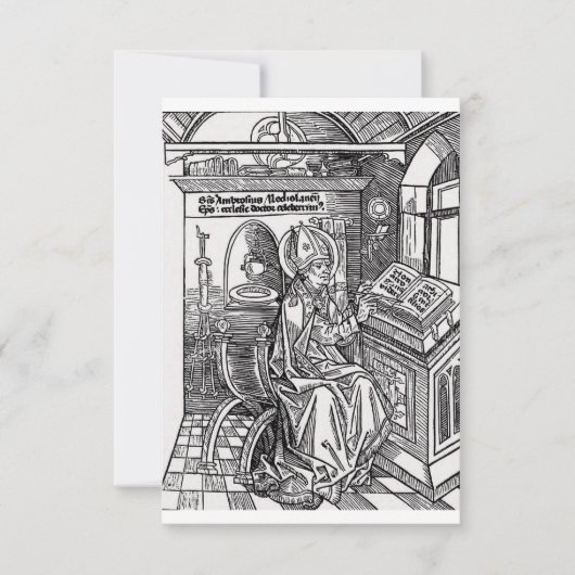 Sint Ambrosius van Milaan Bedankkaart (Voorkant)