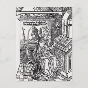 Sint Ambrosius van Milaan christen Briefkaart