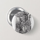 Sint Ambrosius van Milaan Ronde Button 5,7 Cm (Voorkant /achterkant)