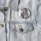 Sint Ambrosius van Milaan Ronde Button 5,7 Cm (In situ)