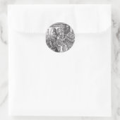 Sint Ambrosius van Milaan Ronde Sticker (Tas)