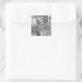 Sint Ambrosius van Milaan Vierkante Sticker (Tas)