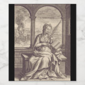 Sint Anastasia Christelijke heilige en martelaar Wijn Etiket (Enkel label)