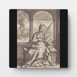 Sint Anastasia de Bevrijder Zwart & Wit Kunst Fotoplaat