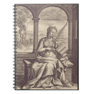 Sint Anastasia de Bevrijder Zwart & Wit Kunst Notitieboek