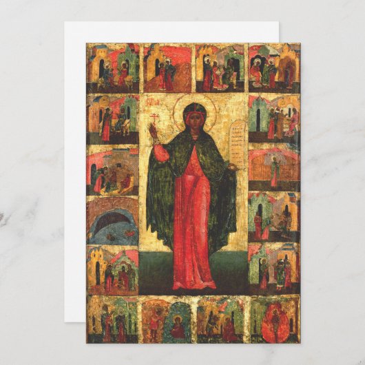 Sint Anastasia Maagd en martelaar Feestdagenkaart (Voorkant / Achterkant)