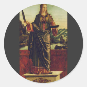Sint Anastasia van Rome Premium Kunst Ronde Sticker
