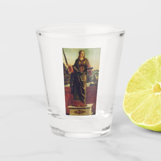 Sint Anastasia van Rome Premium Kunst Shot Glas (Voorkant)