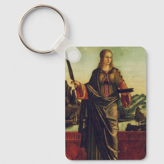 Sint Anastasia van Rome Premium Kunst Sleutelhanger (Voorkant)
