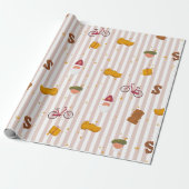 Sint and Piet Themed Wrapping Paper Cadeaupapier (Uitgerold)