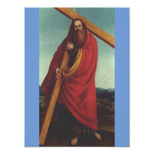 Sint Andreas de Apostel Eerstgeroepene Discipel Foto Afdruk