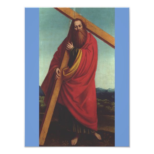 Sint Andreas de Apostel Martelaar Foto Afdruk (Voorkant)