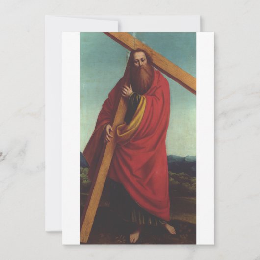 Sint Andreas de Apostel Martelaar Kaart (Voorkant)