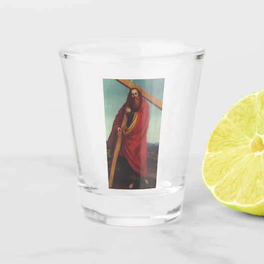 Sint Andreas de Apostel Martelaar Shot Glas (Voorkant)