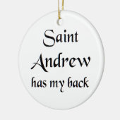 Sint-Andreus T-shirt Keramisch Ornament (Links)