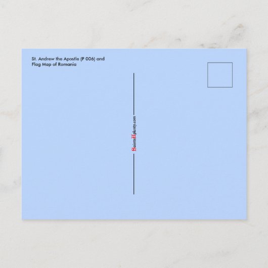 Sint-Andrew en vlag-kaart van Roemenië Feast Day Briefkaart (Achterkant)