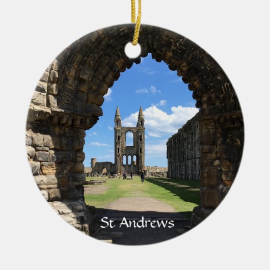 Sint Andrews Scotland Britain Cathedral Church Rui Keramisch Ornament (Voorkant)