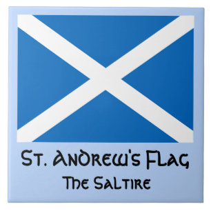 Sint-Andrew's vlag, Saltire of Schotse vlag Tegeltje