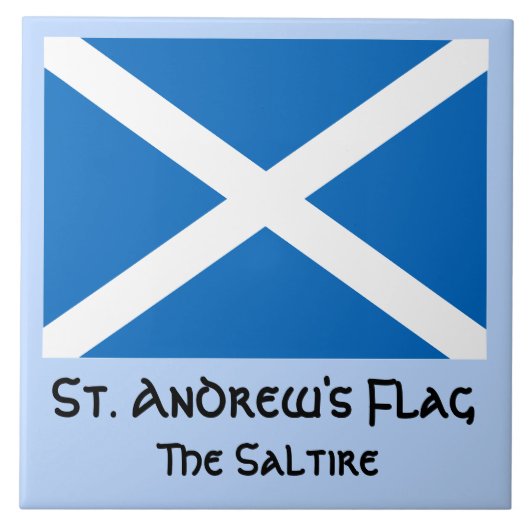 Sint-Andrew's vlag, Saltire of Schotse vlag Tegeltje (Voorkant)