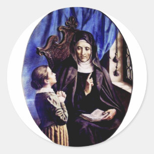 Sint Angela Merici Patroonheilige van Opvoeders en Ronde Sticker