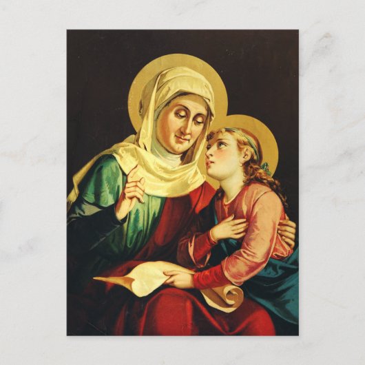 Sint Anna en de Maagd Maria Briefkaart (Voorkant)