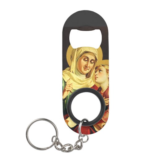 Sint Anna en de Maagd Maria Mini Flessenopener (Voorkant)
