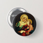 Sint Anna en de Maagd Maria Ronde Button 5,7 Cm (Voorkant /achterkant)