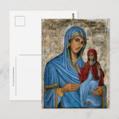 Sint-Anna en de Theotokos Orthodox Christelijk Ico Briefkaart (Voorkant / Achterkant)
