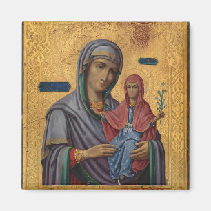 Sint-Anna en de Theotokos Orthodox Christelijk Ico Magneet