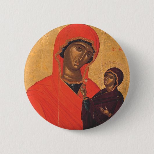 Sint Anna met de Maagd Maria Ronde Button 5,7 Cm (Voorkant)