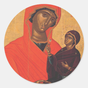 Sint Anna met de Maagd Maria Ronde Sticker
