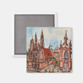 Sint-Annakerk, Vilnius, Litouwen Magneet (Voorkant / Achterkant)